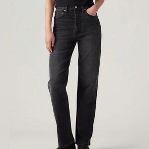 Levi’s Ribcage Straight Full Lenght Washed Black Jean